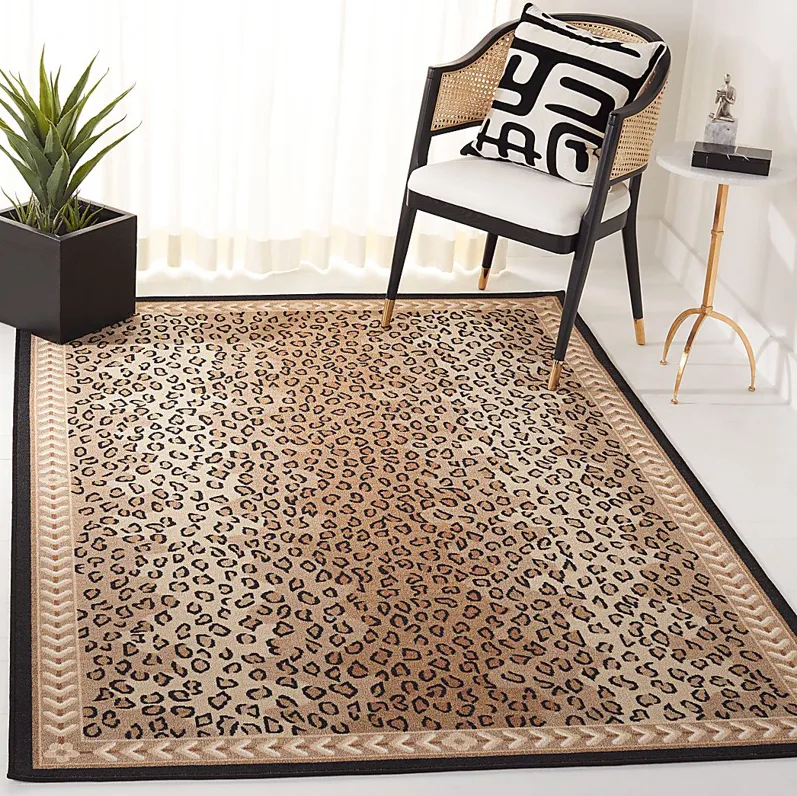 Oguvo Beige/Black 5'5 x 7'7 Rug