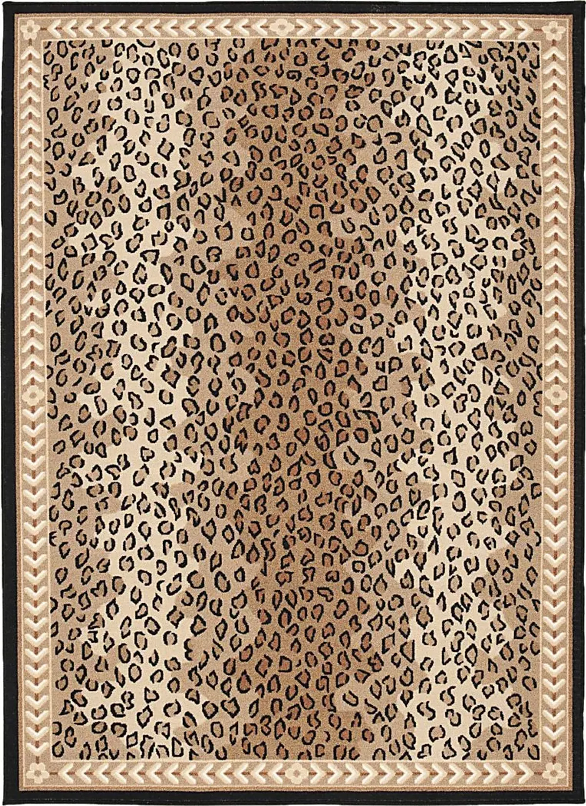 Oguvo Beige/Black 5'5 x 7'7 Rug