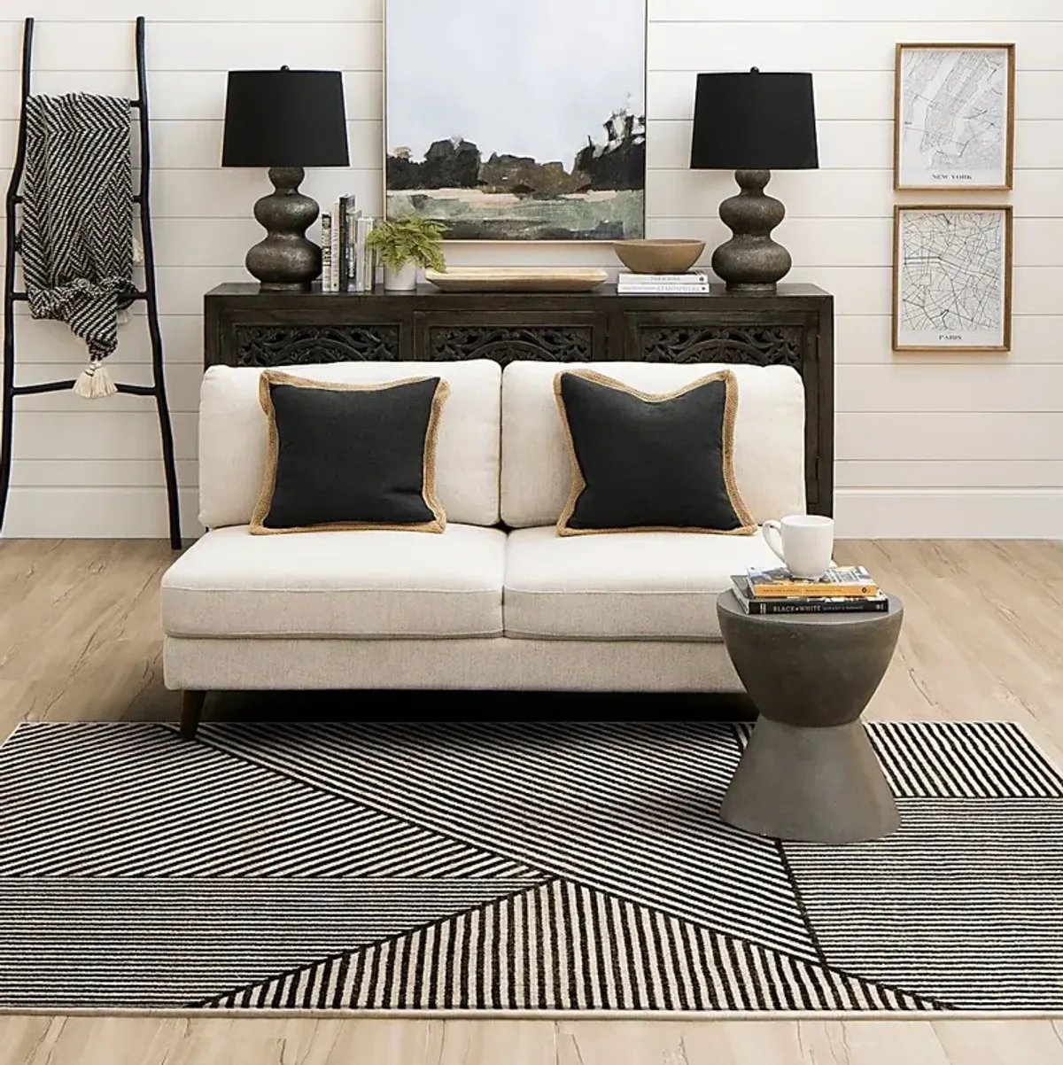 Bobby Berk Linea Black 5'3 x 7'10 Rug