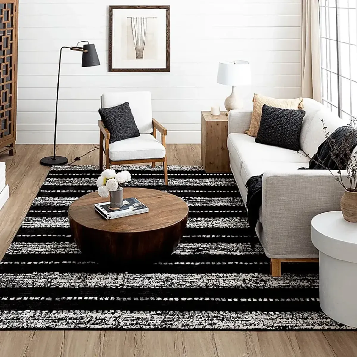 Bobby Berk Traverse Lanes Black 5' x 8' Rug