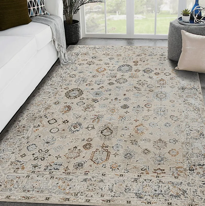 Dewmire Ivory 5'3 x 7'10 Rug