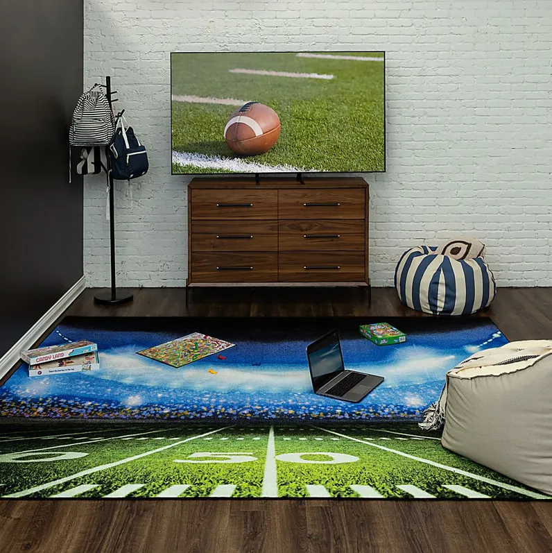 Kids Stadium Stars Multi 5' x 8' Rug