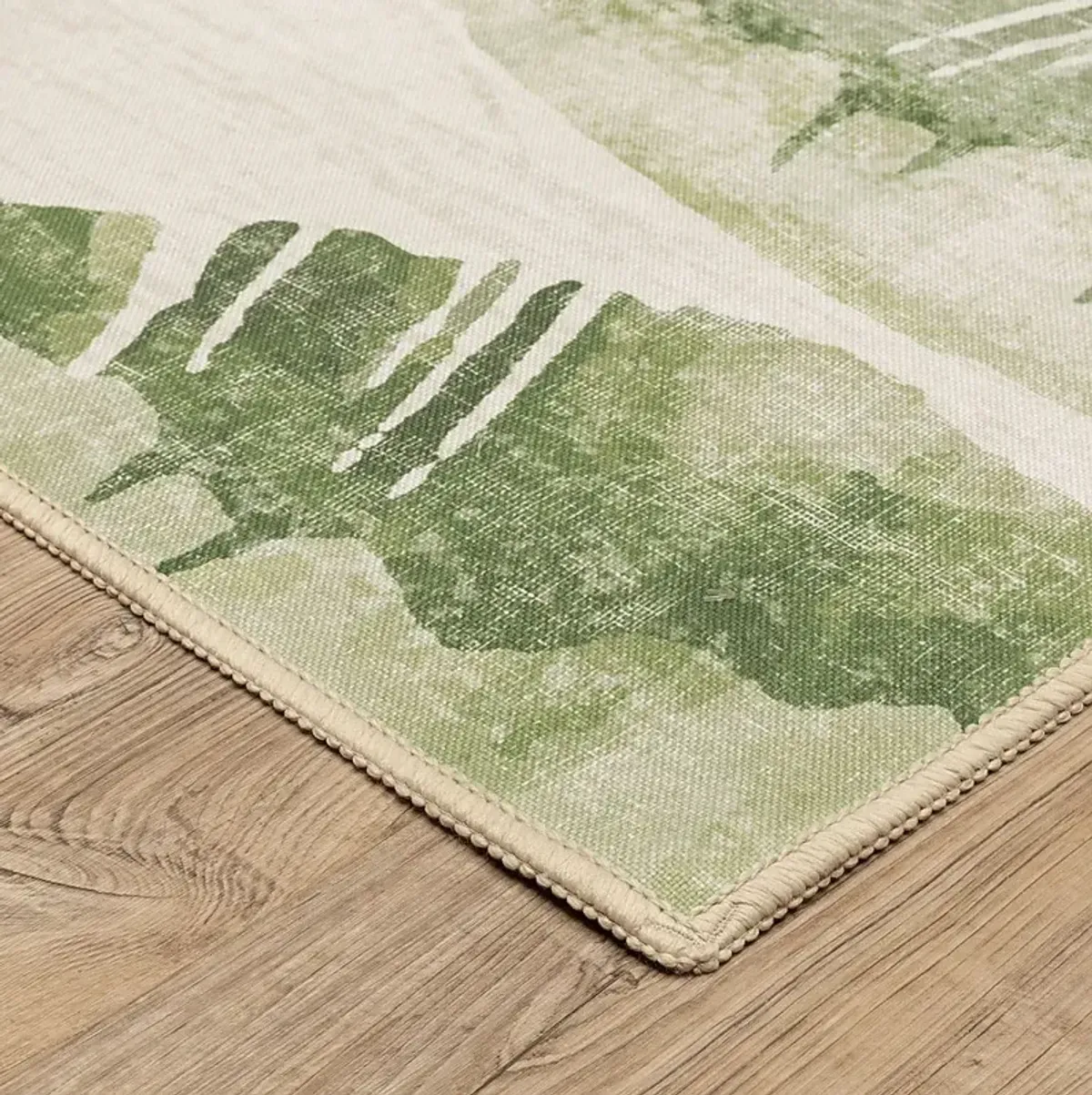 Palmradio Green 5' x 7' Rug