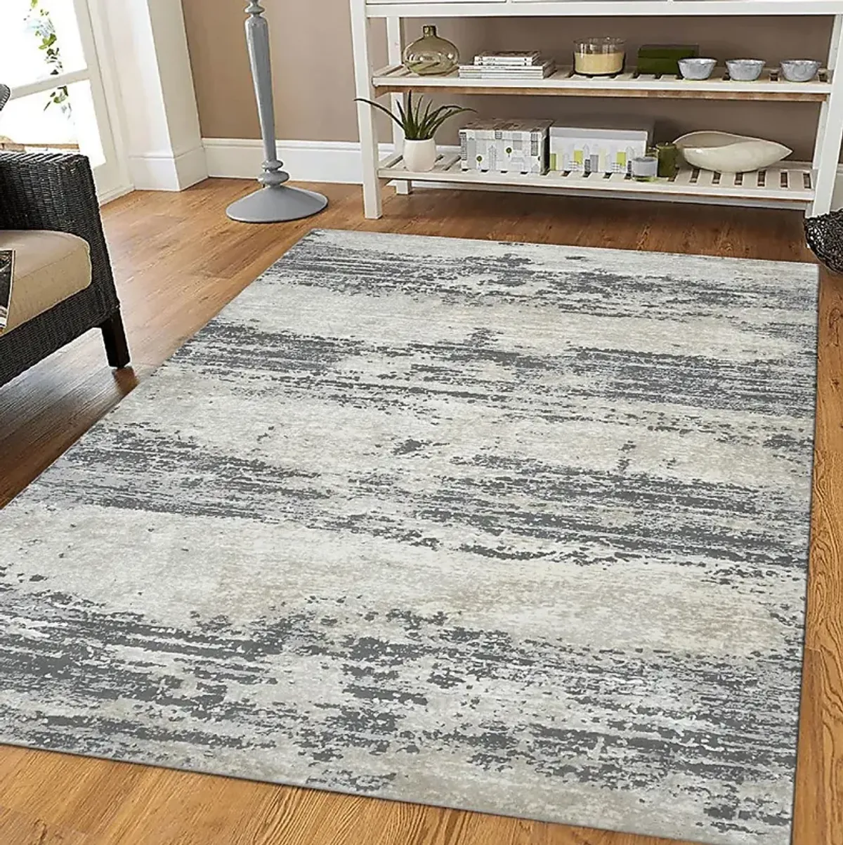 Ekime Gray/Blue 5'3 x 7'9 Rug