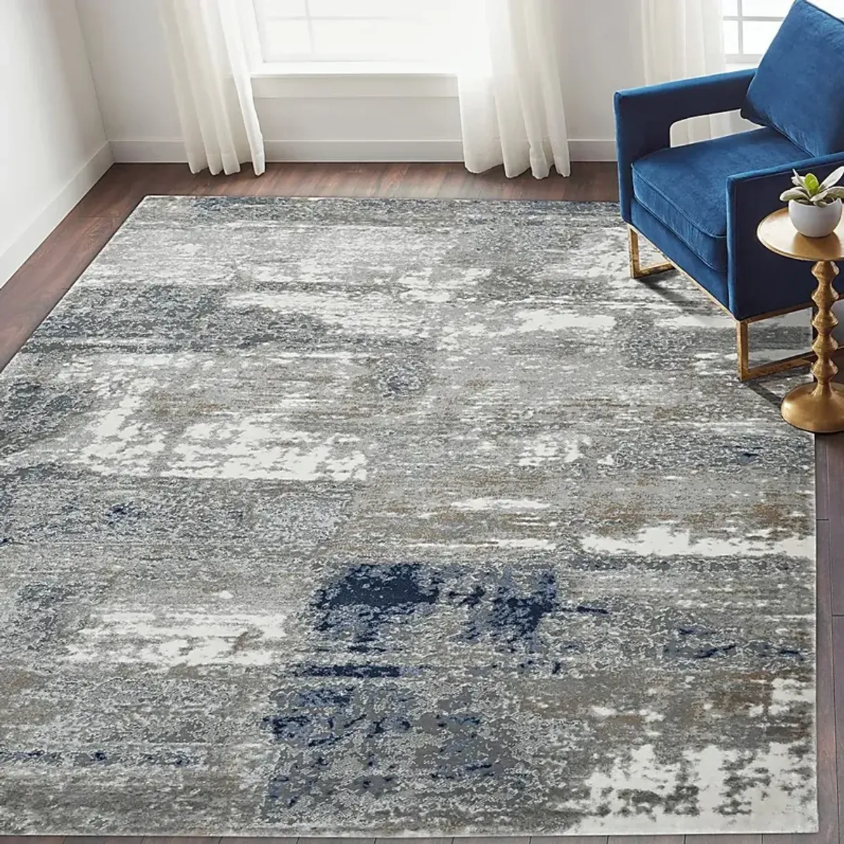 Lohash Gray/Blue 5'3 x 7'9 Rug