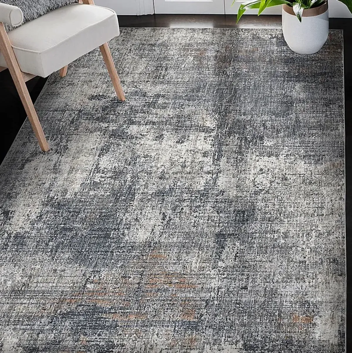 Rulish Gray 5'3 x 7'6 Rug