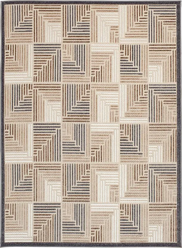 Sagira Cream 5'3 x 7' Indoor/Outdoor Rug