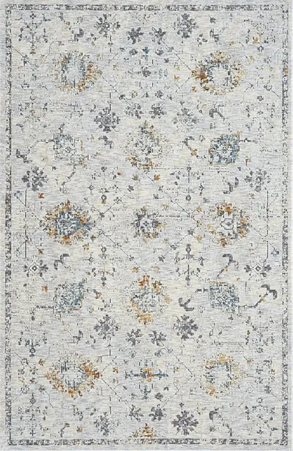 Petebora Gray/Multicolor 5' x 8' Rug
