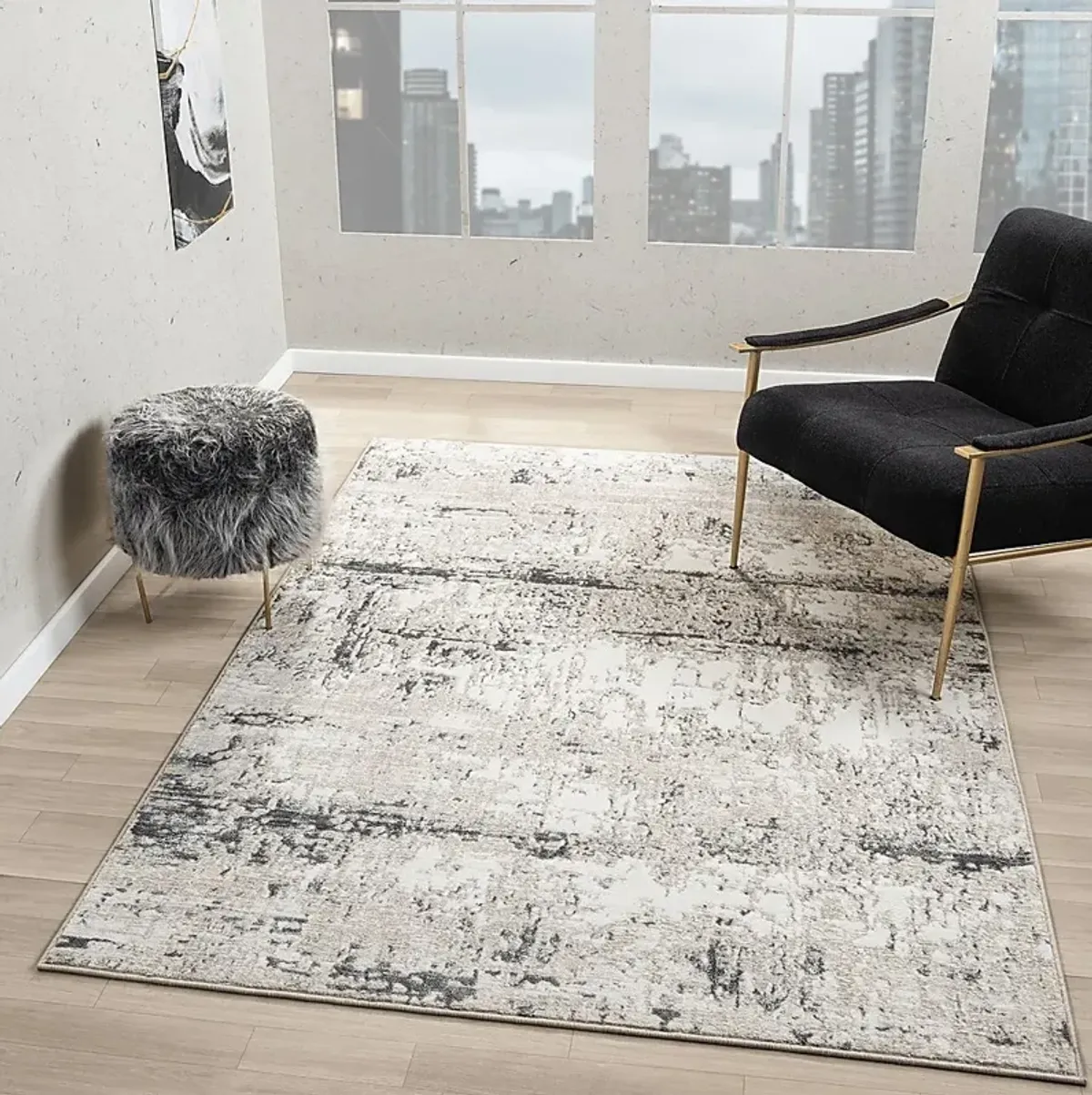 Savalem Beige 5' x 7' Rug
