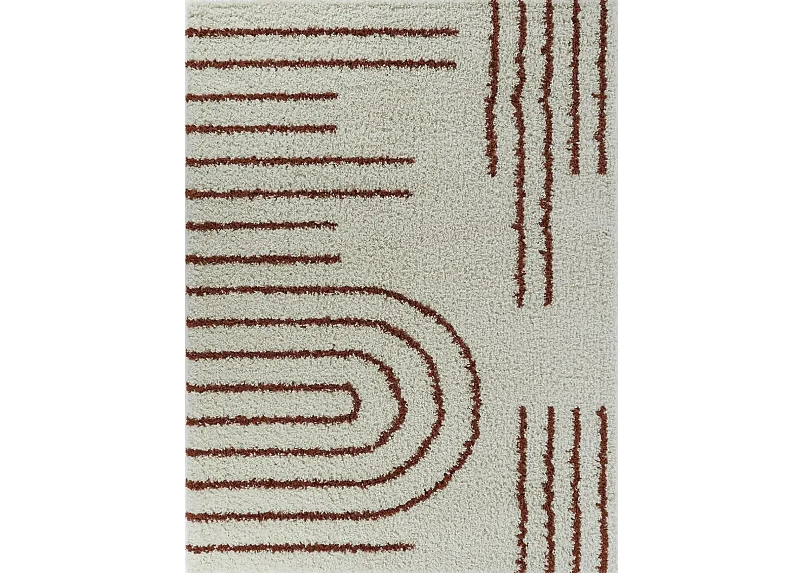 Zunees Orange/Multi 5'3 x 7' Rug