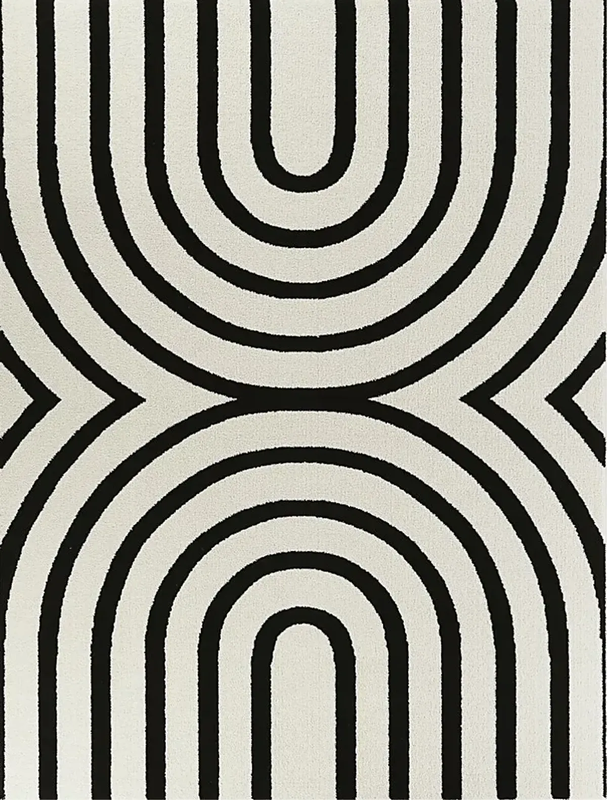 Vedand Black/White 5'3x7' Rug