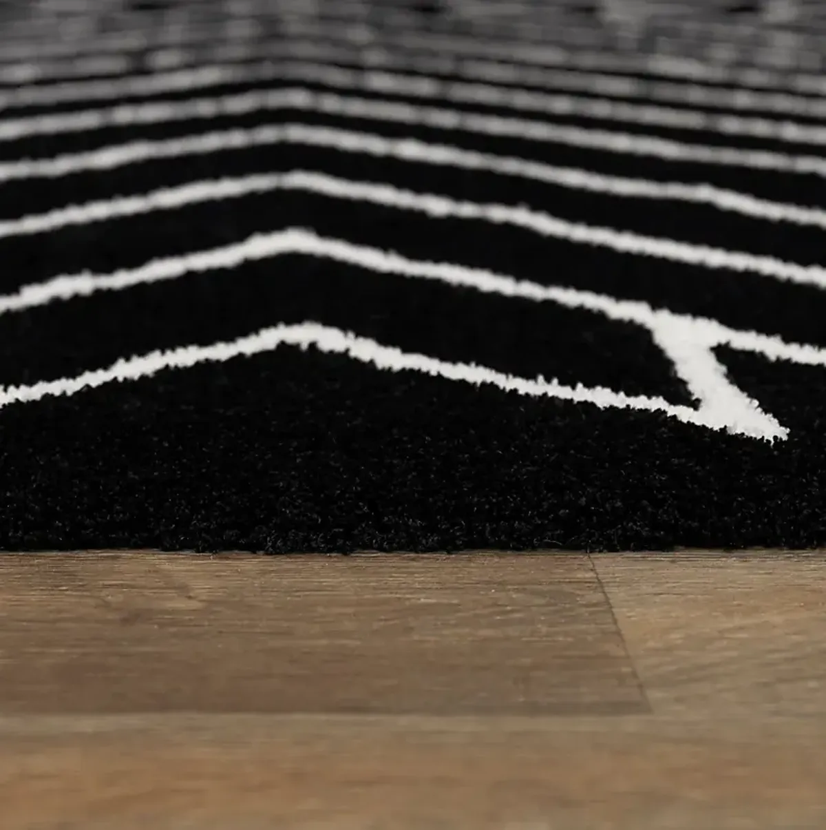 Wrilas Black/White 5'3 x 7' Rug