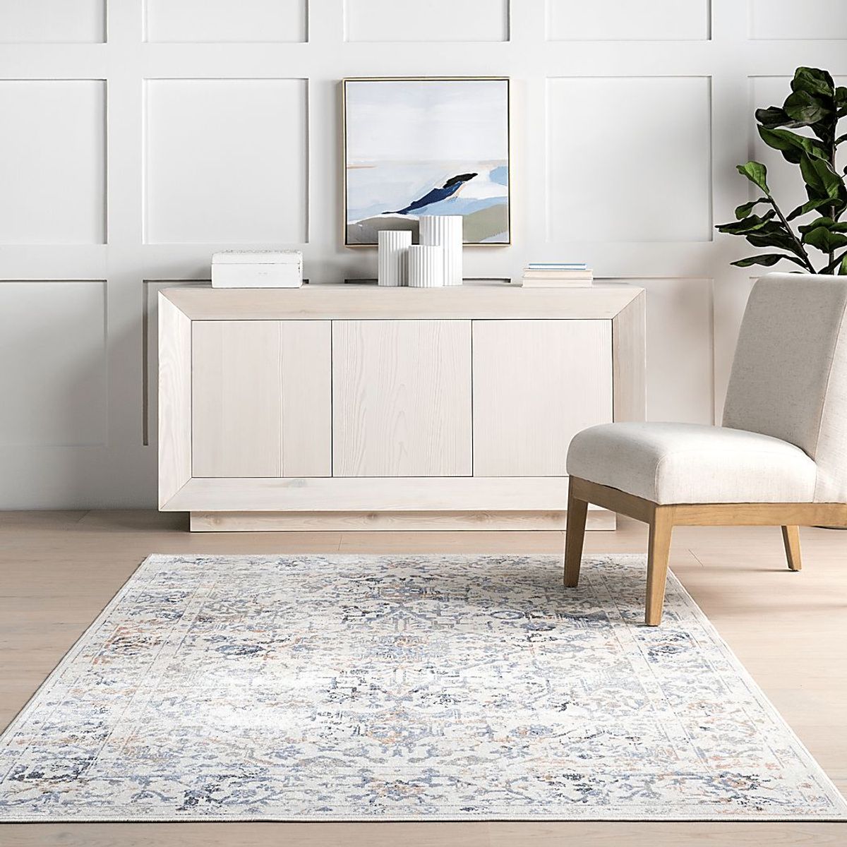 Vellitu Blue 4' x 6' Rug