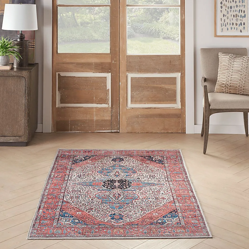 Naicia Ivory/Brick 5'3 x 7'3 Rug