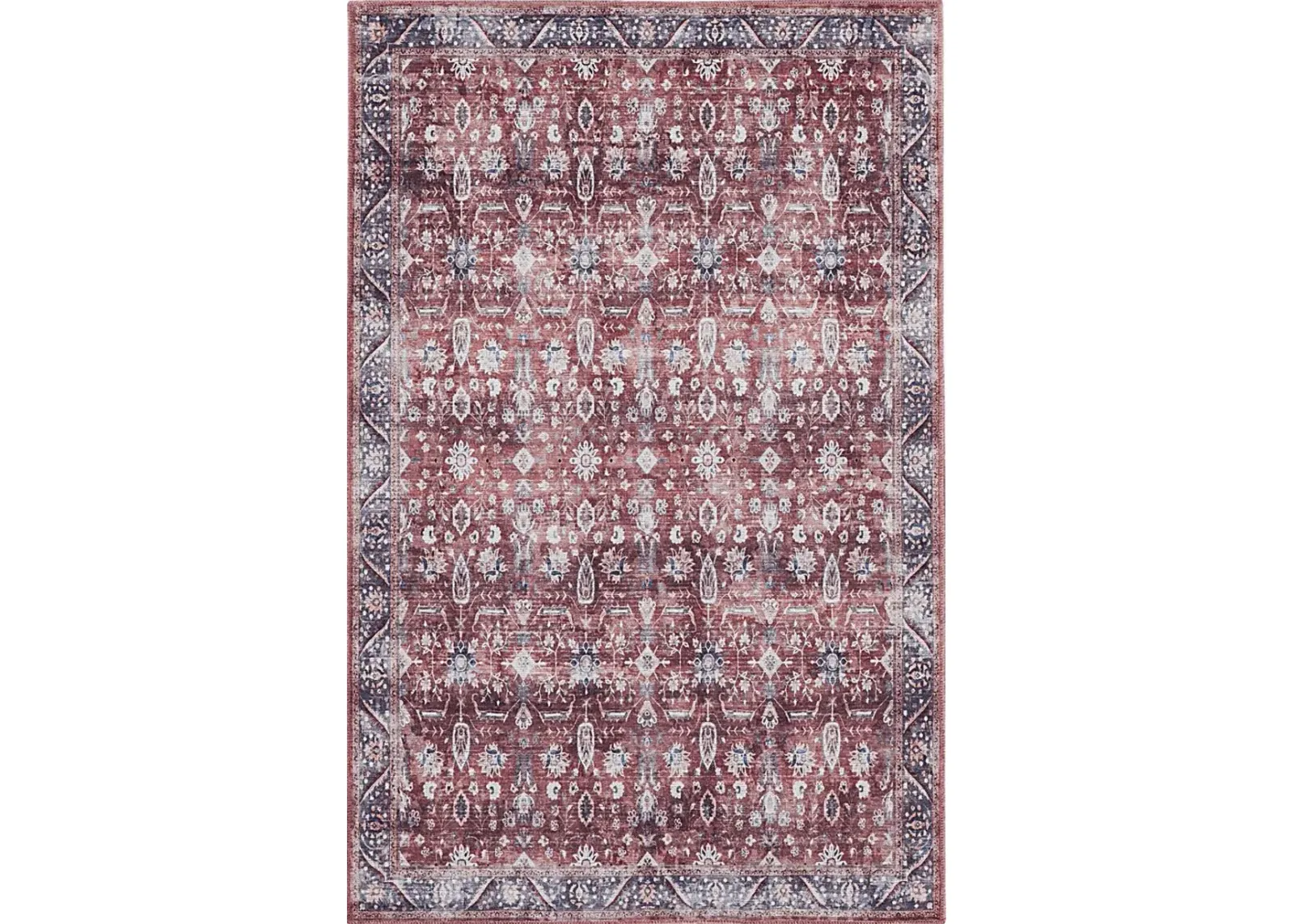 Adosis Ivory/Brick 5'3 x 7'3 Rug