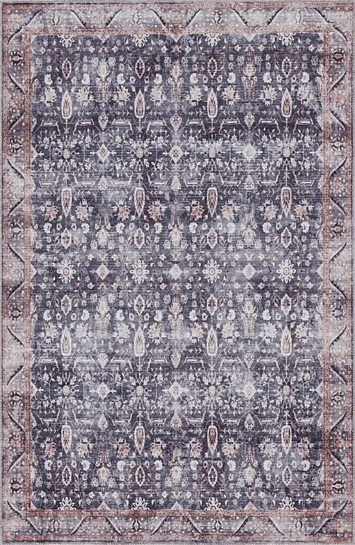 Adosis Ivory/Navy 5'3 x 7'3 Rug