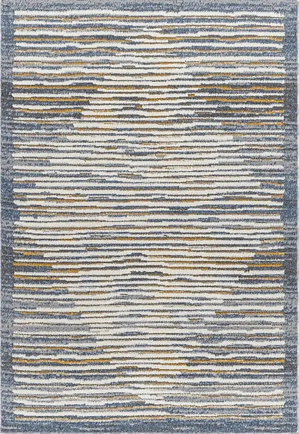 Elfun Blue 5'3 x 7' Area Rug