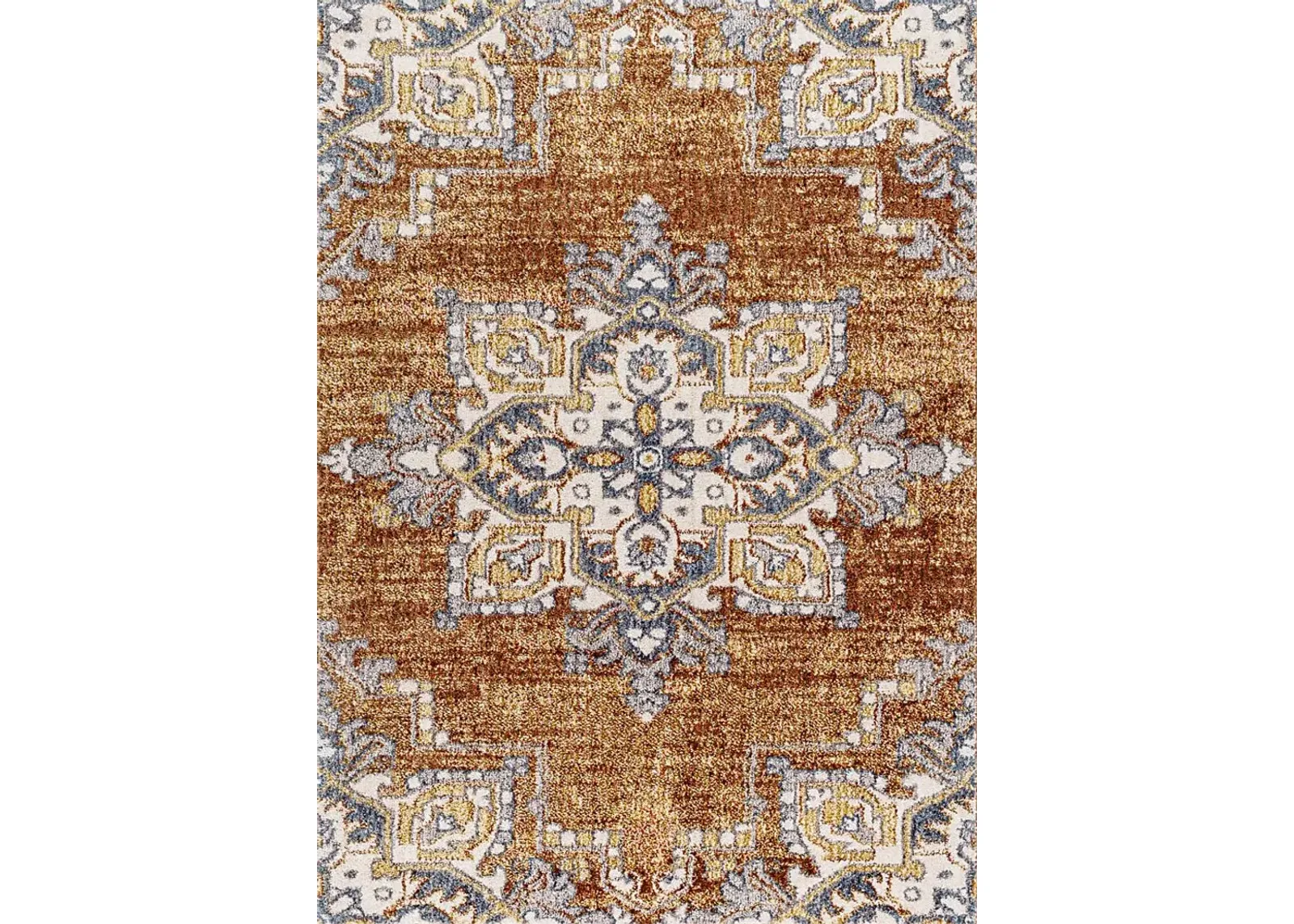 Bungori Orange 5'3 x 7' Area Rug