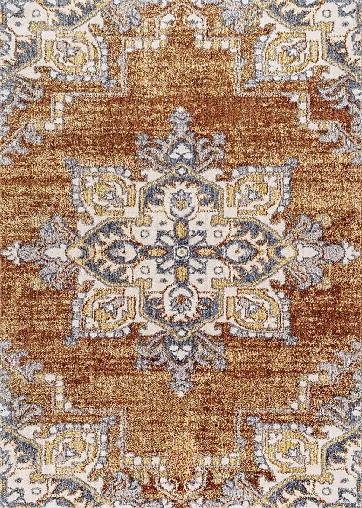 Bungori Orange 5'3 x 7' Area Rug