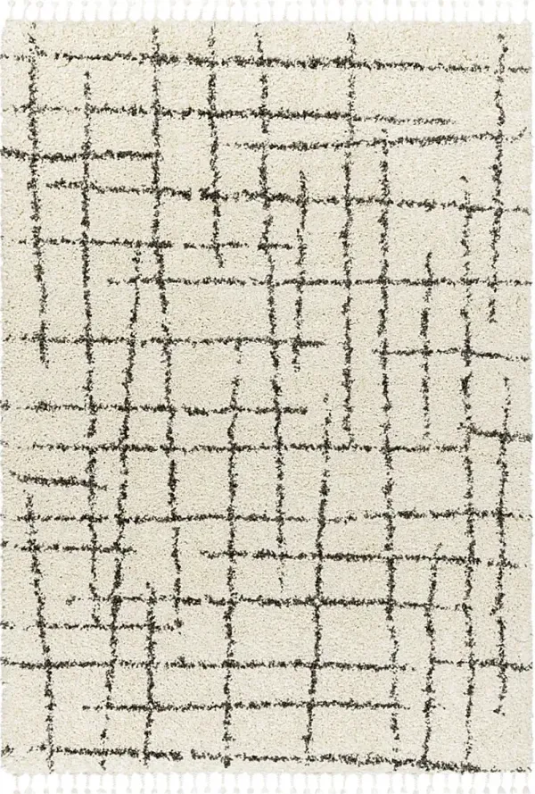 Beddingisle White 5'3 x 7' Area Rug