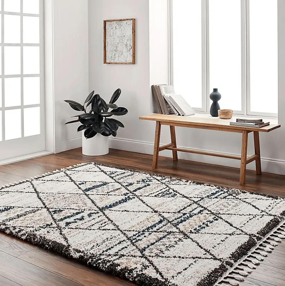 Wilrial Ivory 5'3 x 7' Area Rug