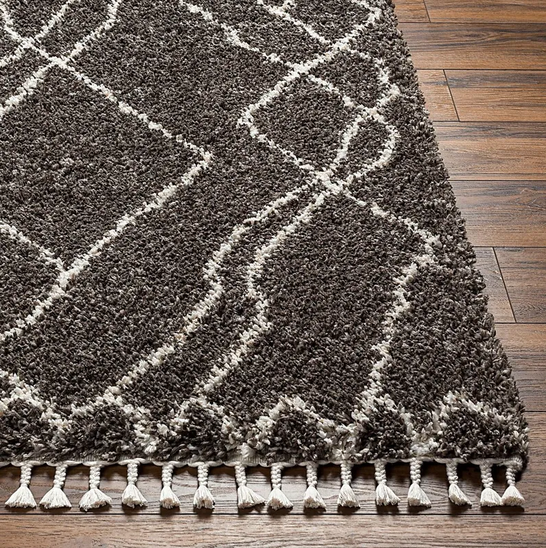 Asval Black 5'3 x 7' Area Rug