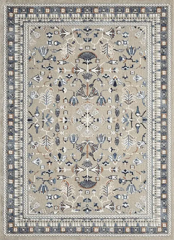 Evette Rios Jakue Blue 5'3 x 7' Rug