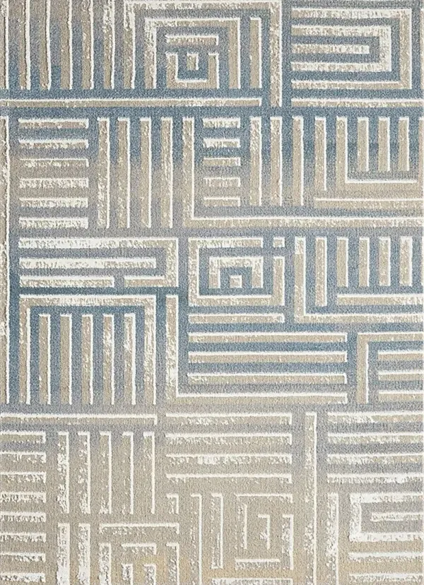 Evette Rios Udae Blue 5'3 x 7' Rug