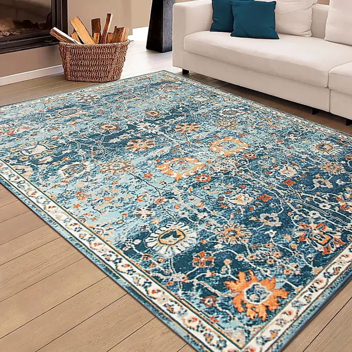 Pilvons Navy 5'1 x 7'6 Indoor/Outdoor Rug