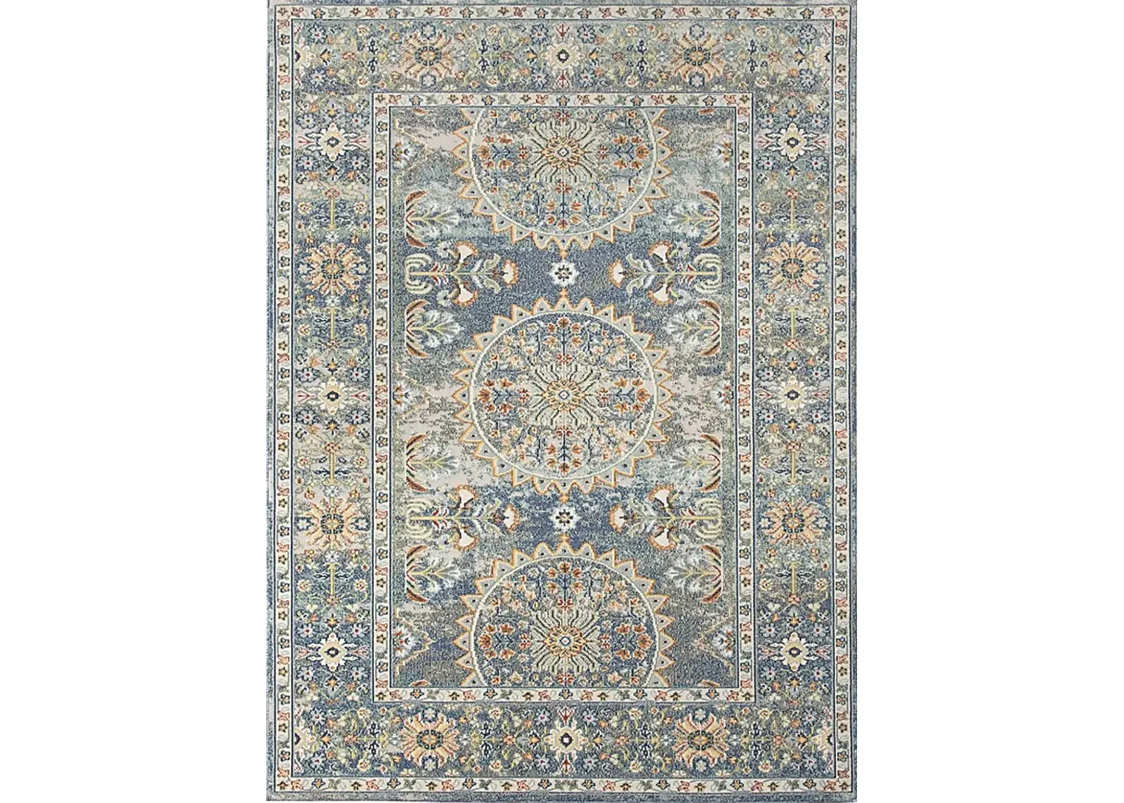 Pilvons Blue 5'1 x 7'6 Indoor/Outdoor Rug