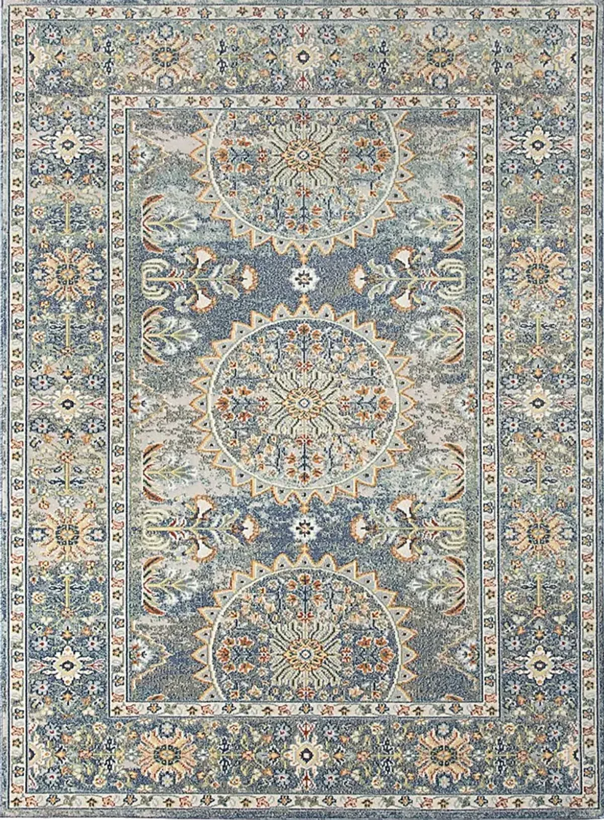 Pilvons Blue 5'1 x 7'6 Indoor/Outdoor Rug