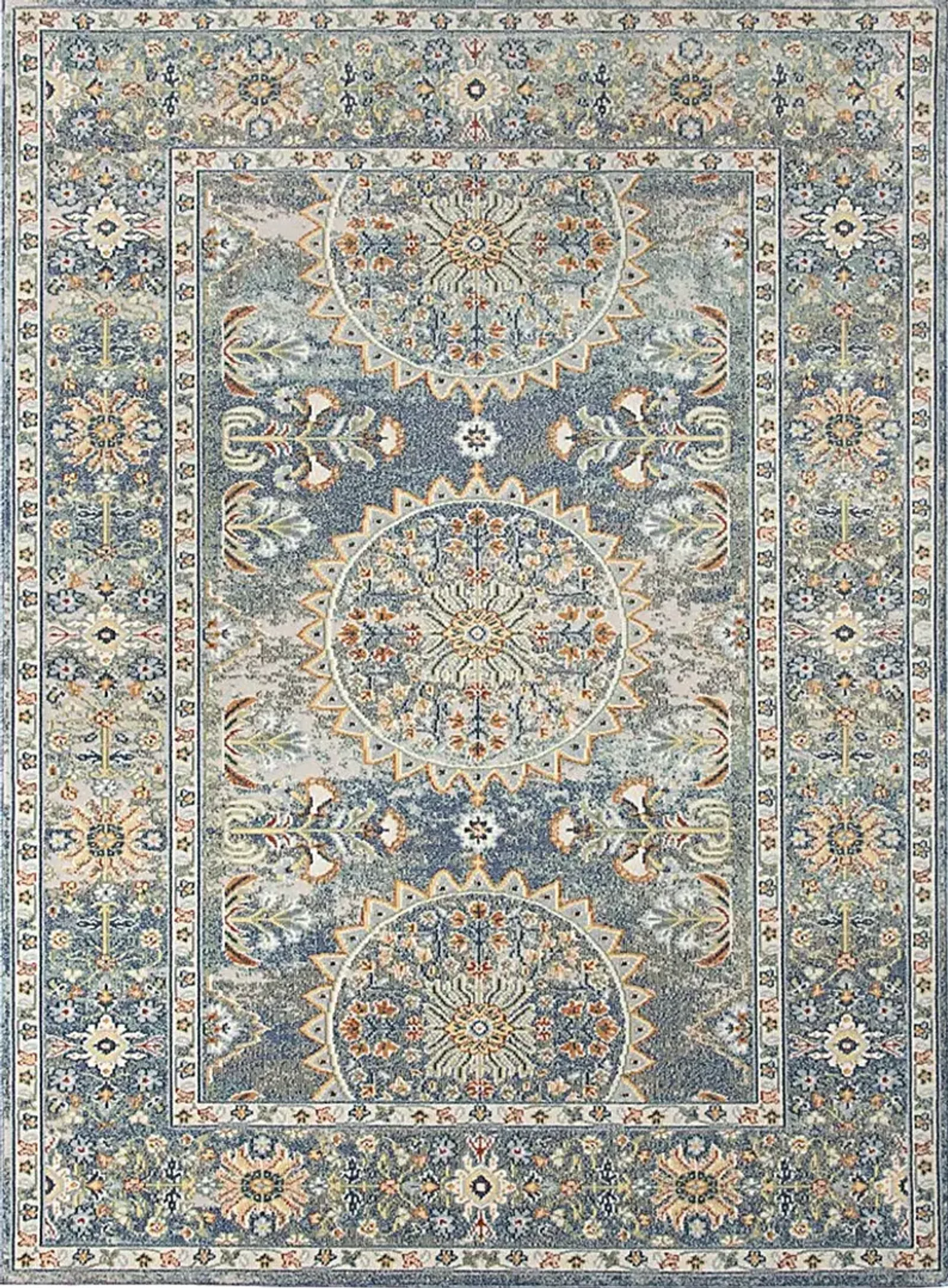 Pilvons Blue 5'1 x 7'6 Indoor/Outdoor Rug