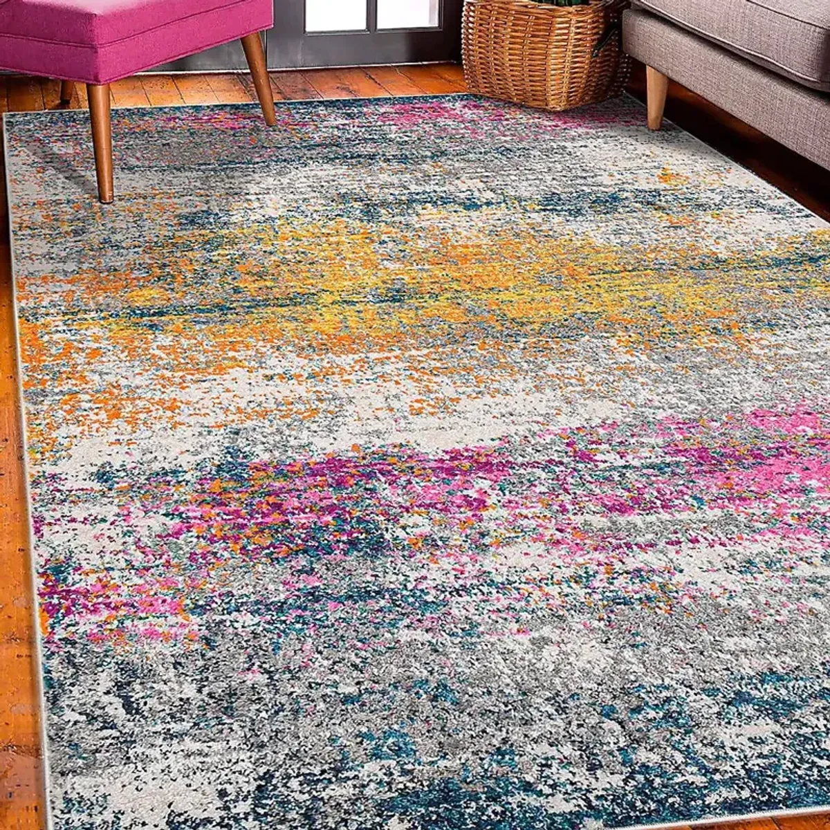 Calenora Orange/Pink 5'3 x 7'6 Rug