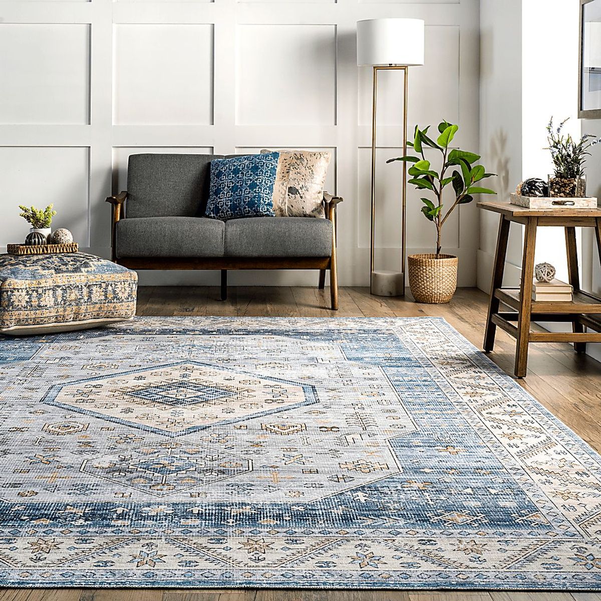 Amade Blue 5' x 8' Rug