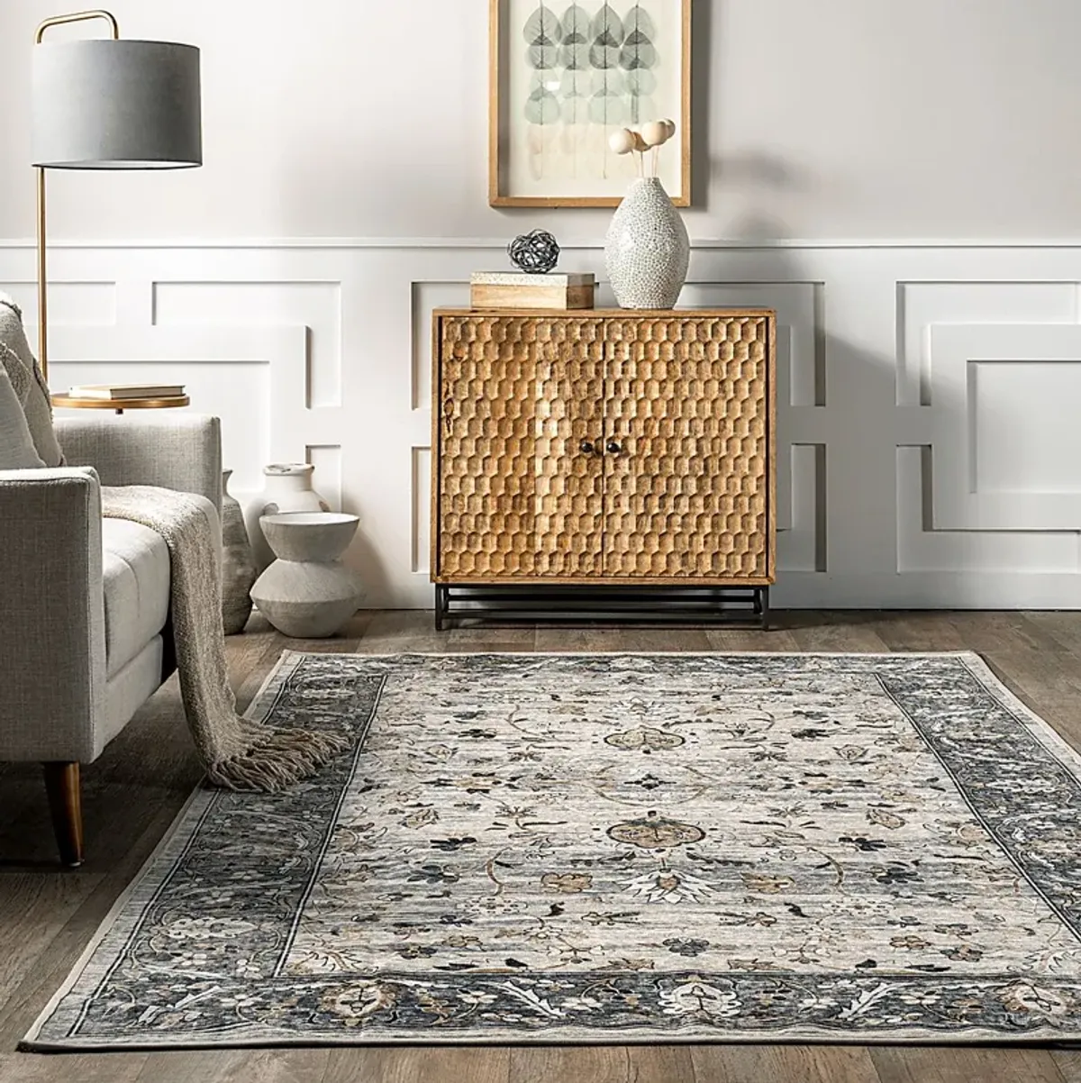 Gizane Gray 4' x 6' Rug