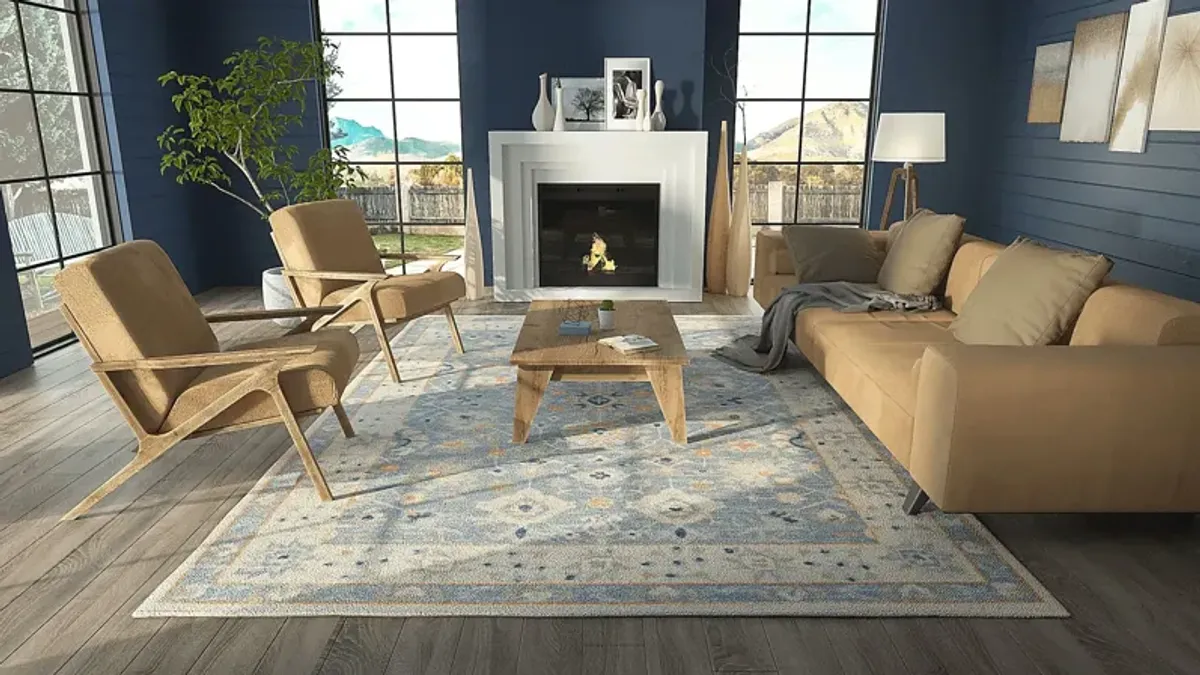 Luma Blue 5'3 x 7'6 Rug