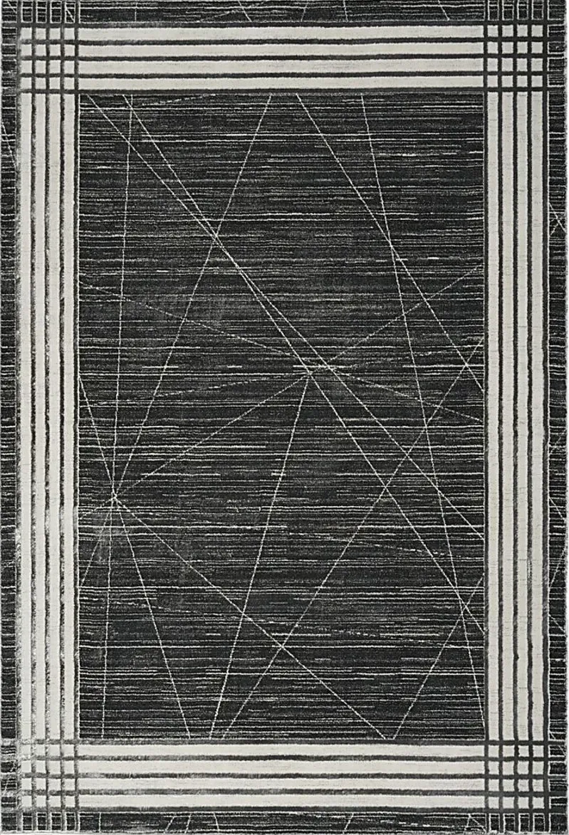 Susson Charcoal/Silver 5'3 x 7'3 Rug