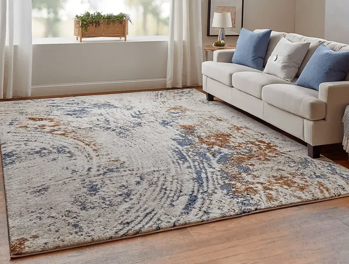 Adrenia Ivory 5'3 x 8' Rug