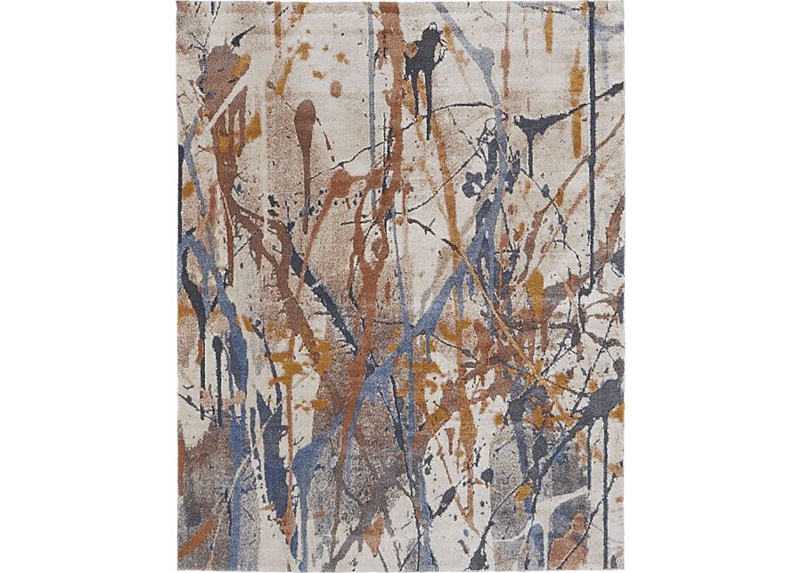 Adrirah Blue/Orange 5'3 x 8' Rug