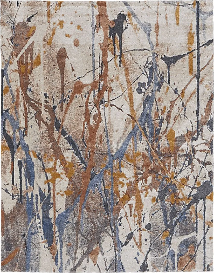 Adrirah Blue/Orange 5'3 x 8' Rug