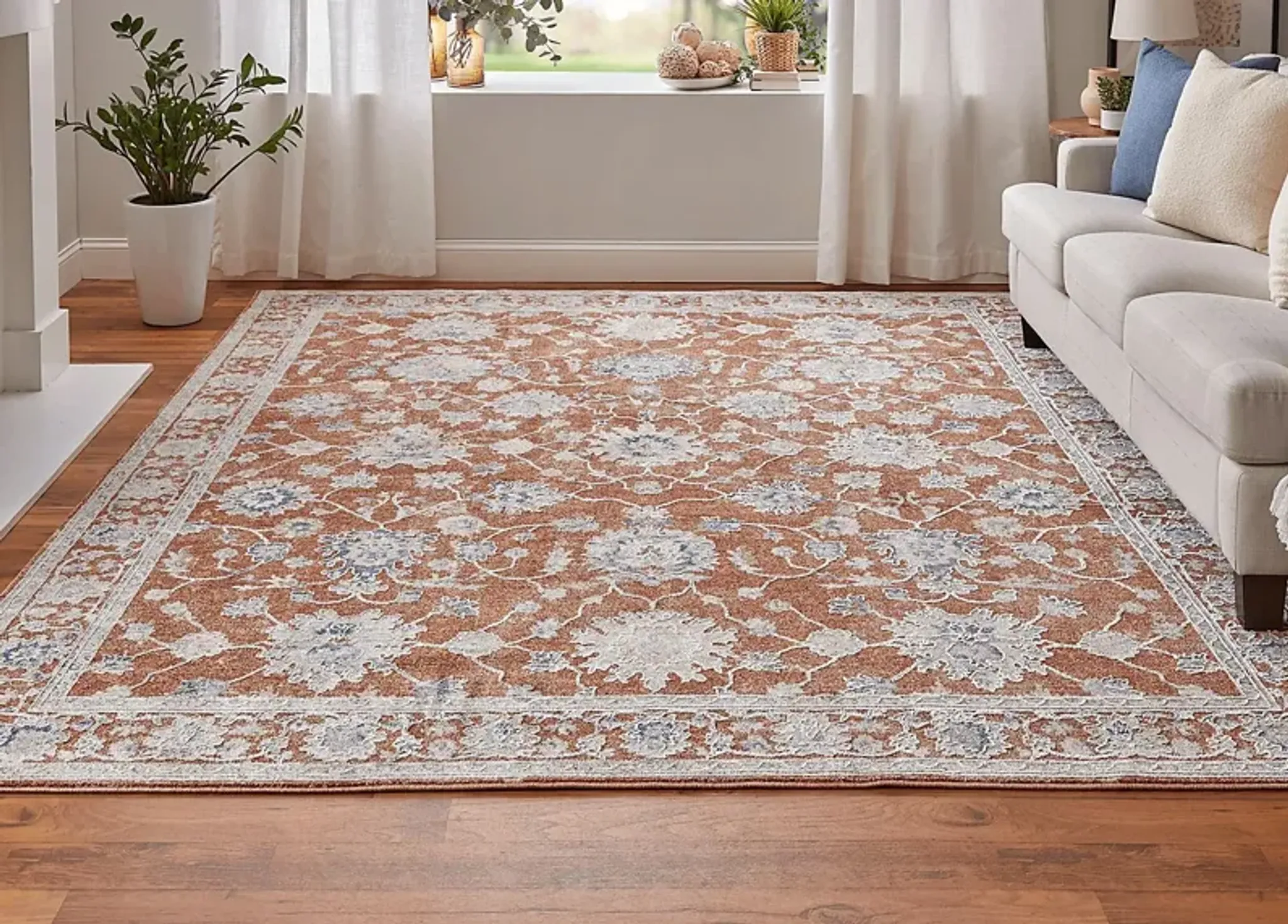 Moragua Rust 5' x 7'6 Rug | Furniture.com