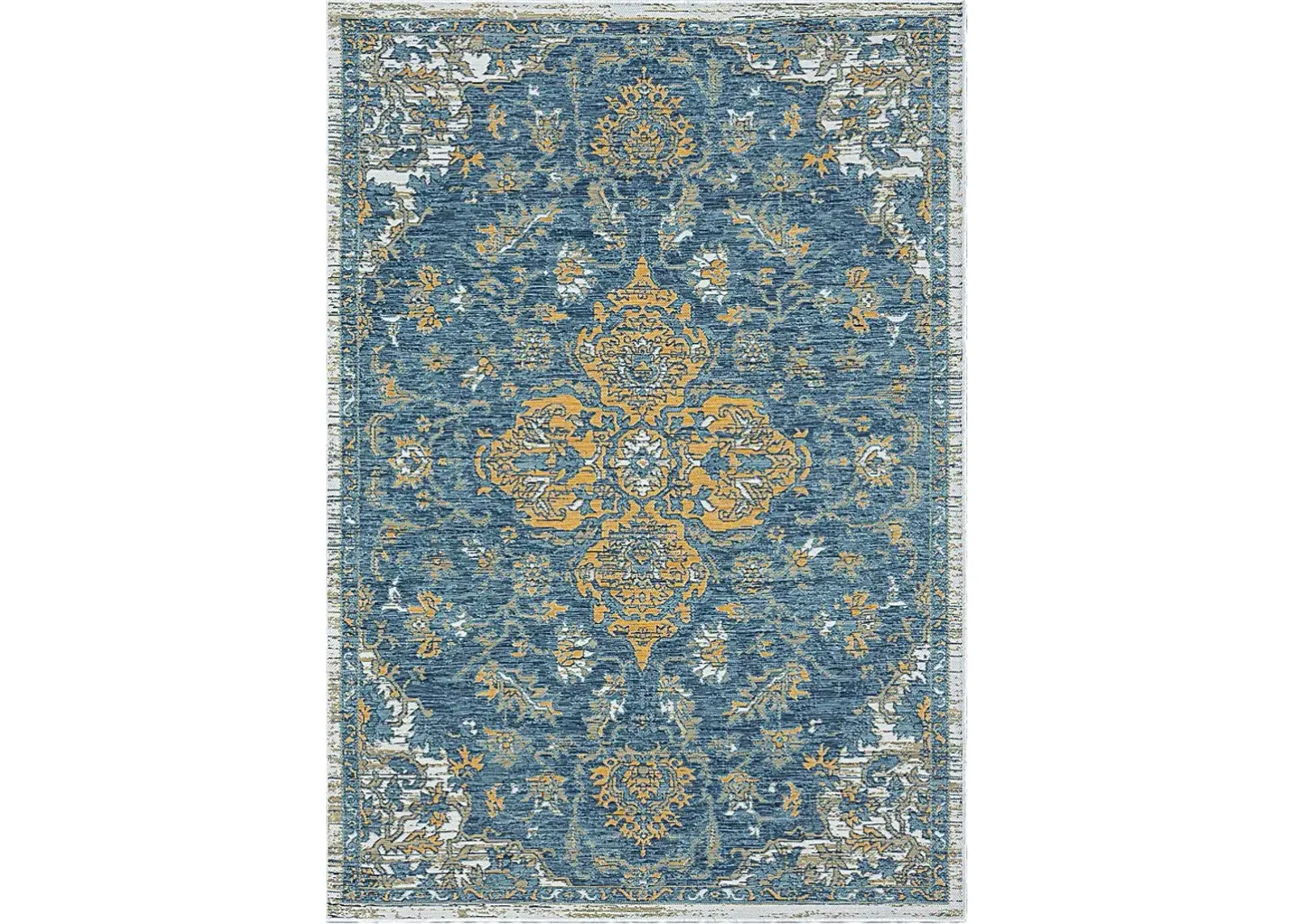 Fadika Blue 5'3 x 7' Indoor/Outdoor Rug