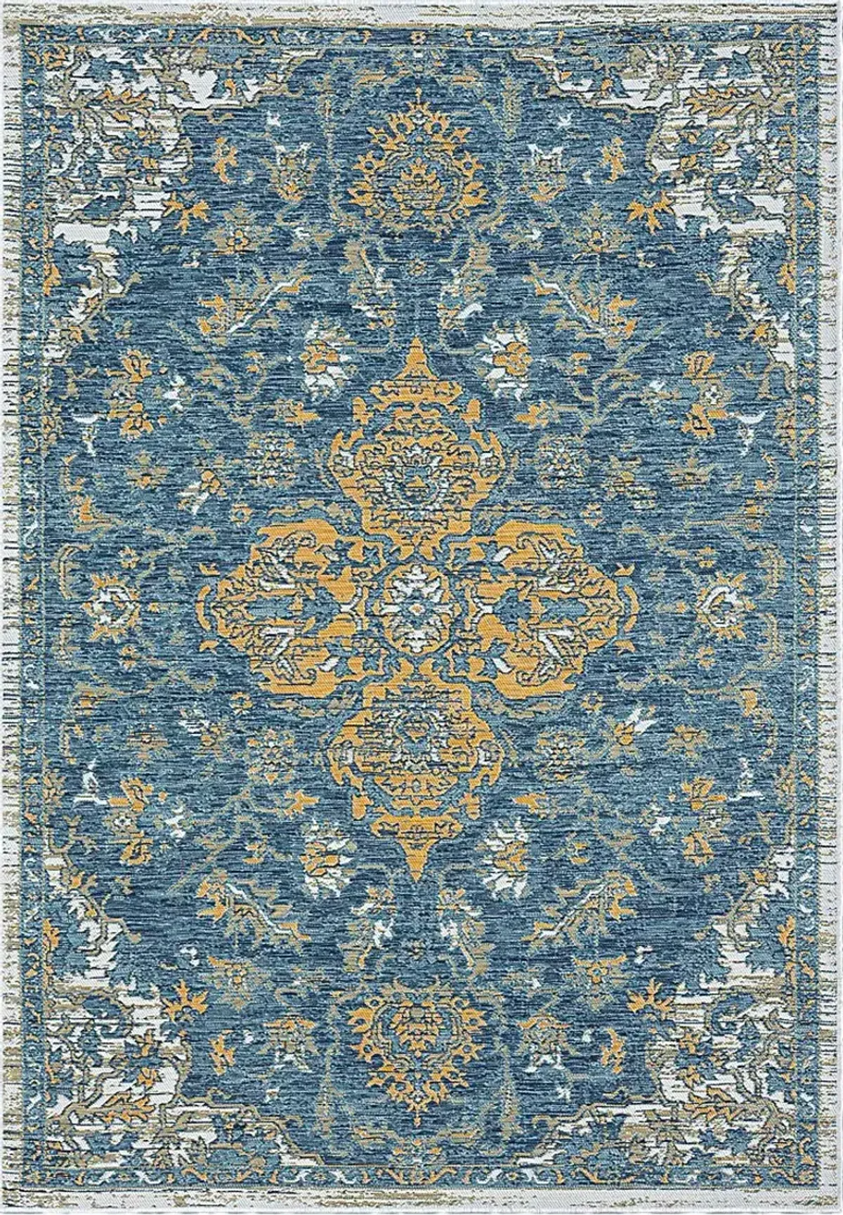 Fadika Blue 5'3 x 7' Indoor/Outdoor Rug