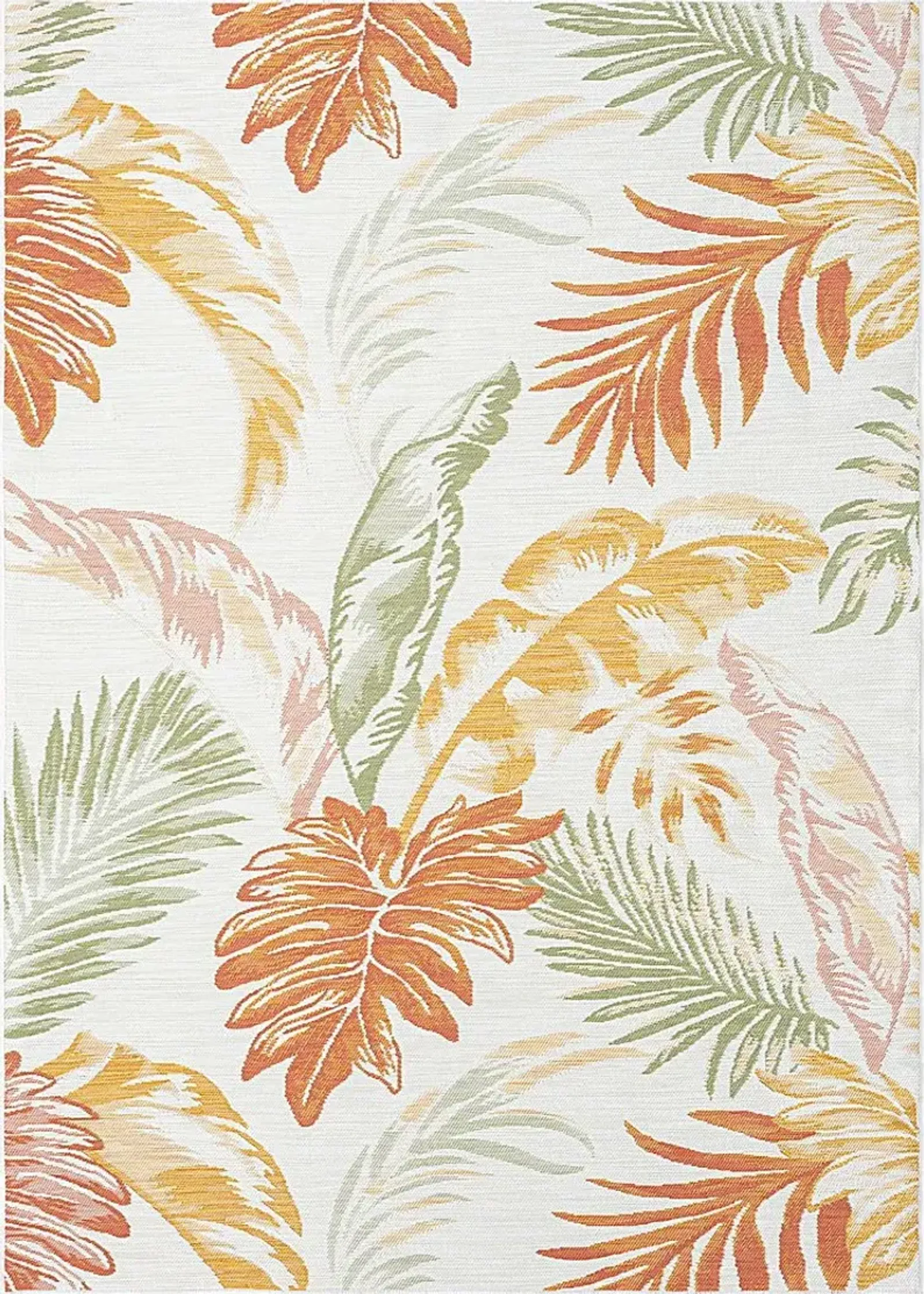 Kakay Bay Orange 5'3 x 7' Indoor/Outdoor Rug