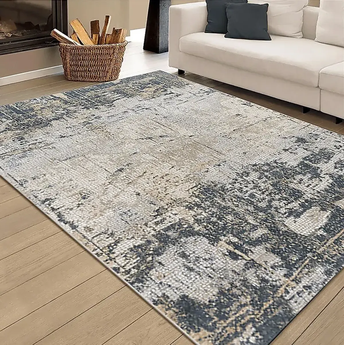 Logoria Indigo 5'3 x 7'6 Rug