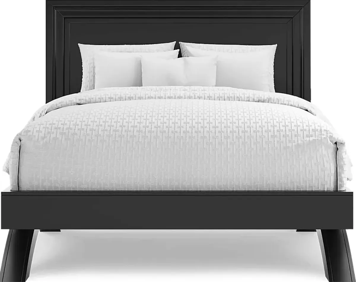 Belcourt Black 7 Pc Queen Panel Arch Bedroom