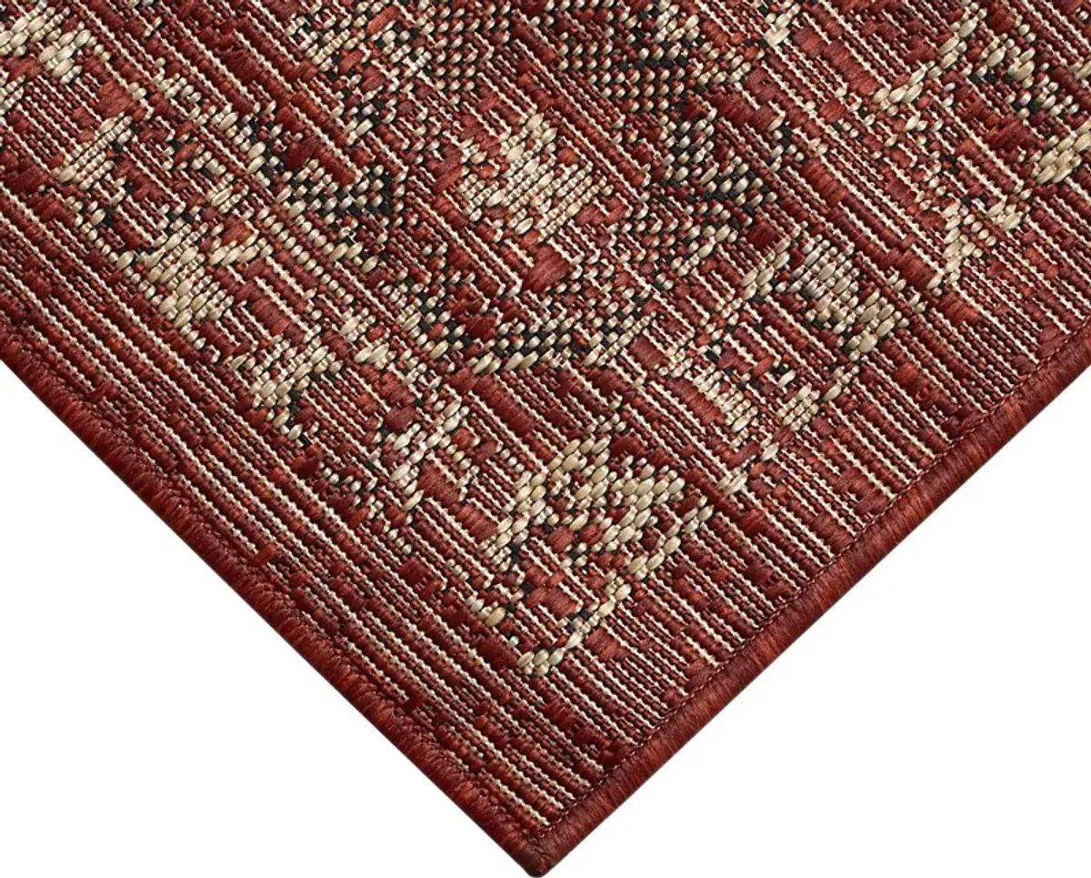 Musvista Red 4'10 x 7'6 Indoor/Outdoor Rug