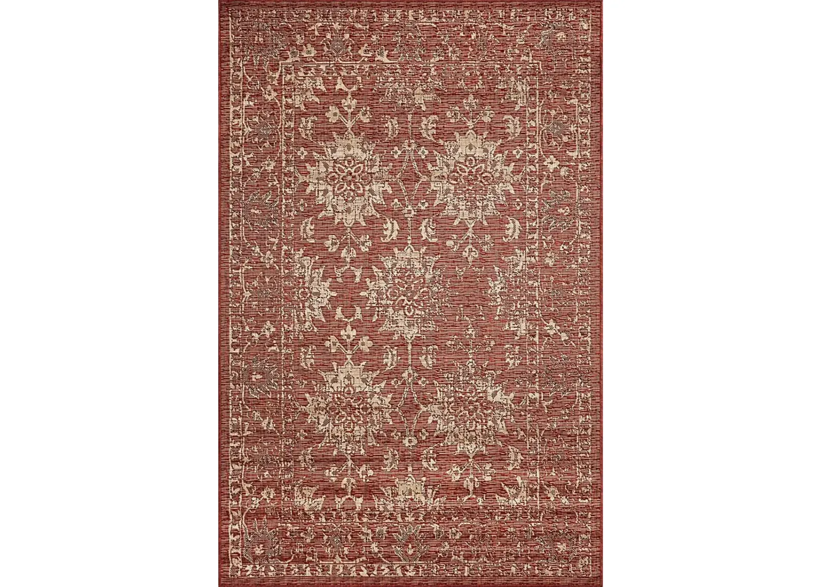 Musvista Red 4'10 x 7'6 Indoor/Outdoor Rug