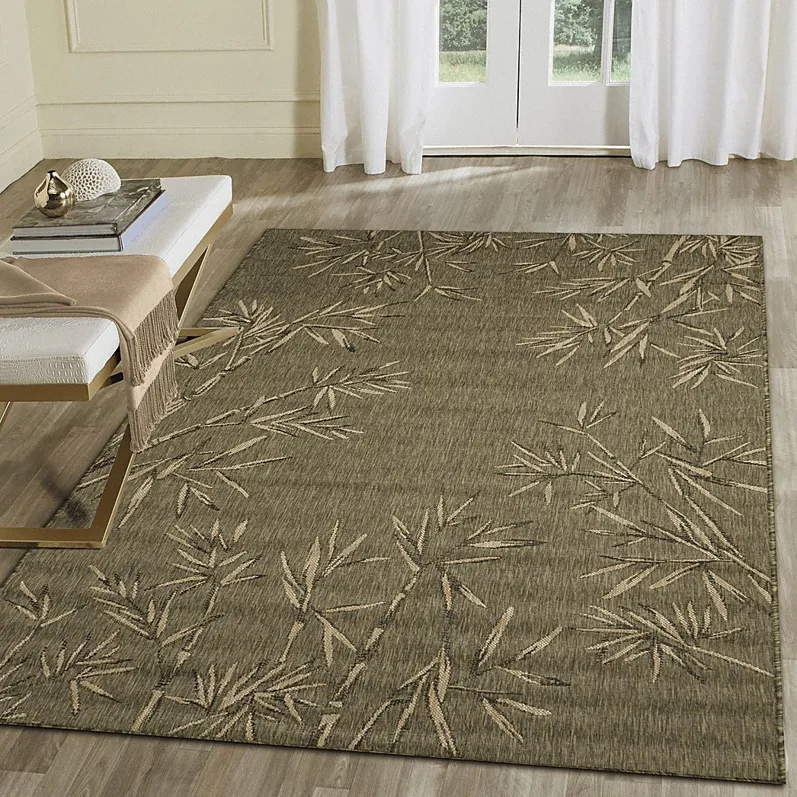 Montdover Green 4'10 x 7'6 Indoor/Outdoor Rug