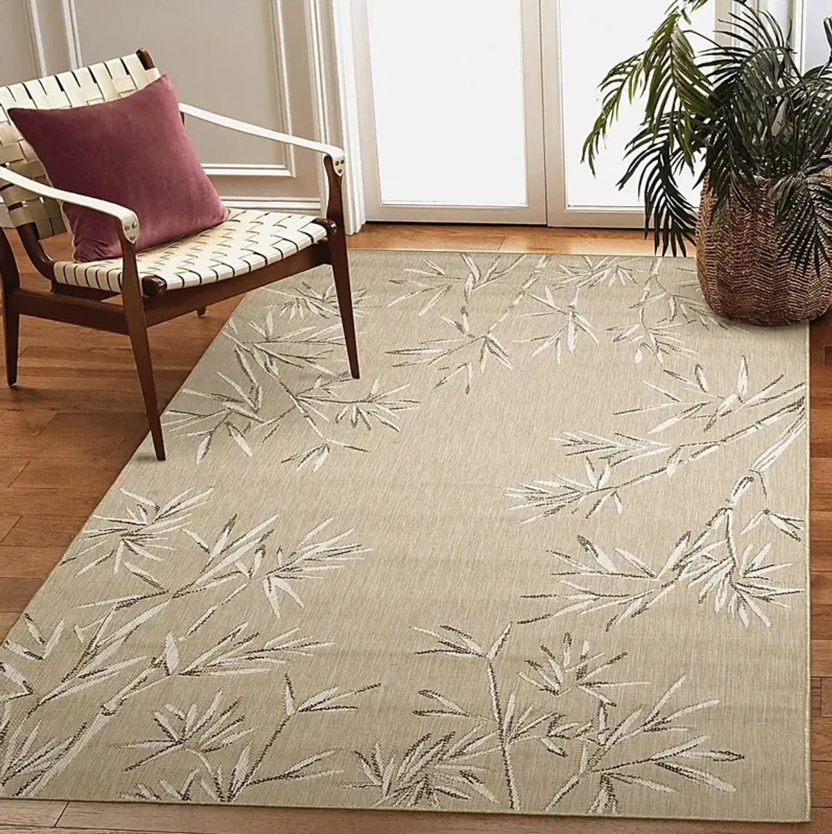 Montdover Tan 4'10 x 7'6 Indoor/Outdoor Rug